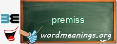 WordMeaning blackboard for premiss